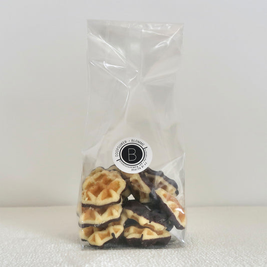 Mini wafels met chocolade